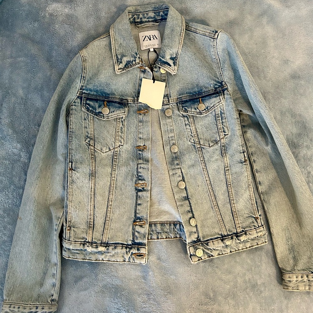 Zara Faded Blue Denim Jacket